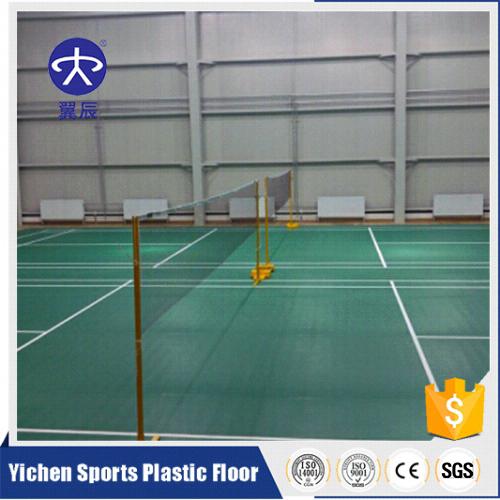 四川宜賓珙縣體育館PVC運動地板，羽毛球場PVC塑膠地板