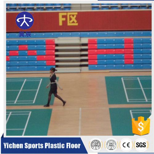 云南曲靖運動場館PVC運動地板，羽毛球場PVC塑膠地板
