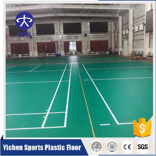 內蒙古包頭訓練基地PVC運動地板，羽毛球場pvc塑膠地板